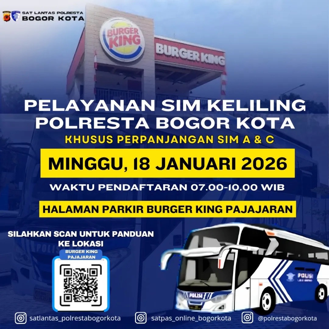 SIM Keliling Hadir di Pajajaran, Polresta Bogor Kota Buka Layanan Perpanjangan SIM A dan C