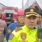 Kapolres dan Sekda Tinjau Lokasi Kebakaran Pasar Rebo Purwakarta