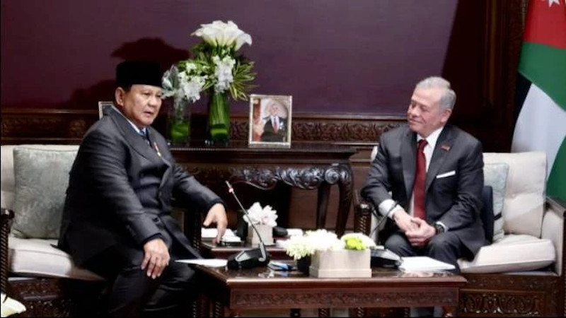 President Prabowo Discusses Palestinian Situation in Bilateral Talks with Jordan’s King in Amman