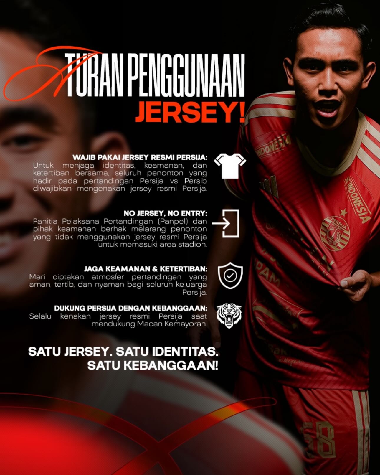 NO JERSEY NO ENTRY! Persija Minta Jakmania Pakai Jersey Resmi Saat Hadapi Persib
